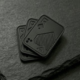 Triangular Rotating Card Pusher Edc Three-Ring Snap Coin Snap Card Hand-Push Sound Coin Stress-Relief Handheld Toy Ppb