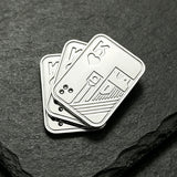 Triangular Rotating Card Pusher Edc Three-Ring Snap Coin Snap Card Hand-Push Sound Coin Stress-Relief Handheld Toy Ppb