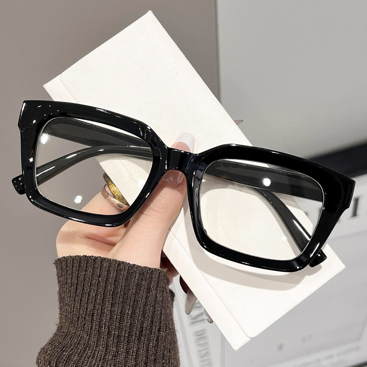 New Cross-Border Fashion Dopamine Personality Sweet Cool Glasses for Women Trendy Versatile Anti-Blue Light Non-Prescription Glasses for Men