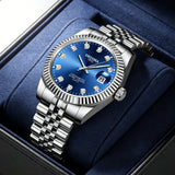 Fashion Couple Steel Band Watch Explosive Waterproof High-end Gold Watch Brand Men's Women's Student Calendar Room Gold Watch