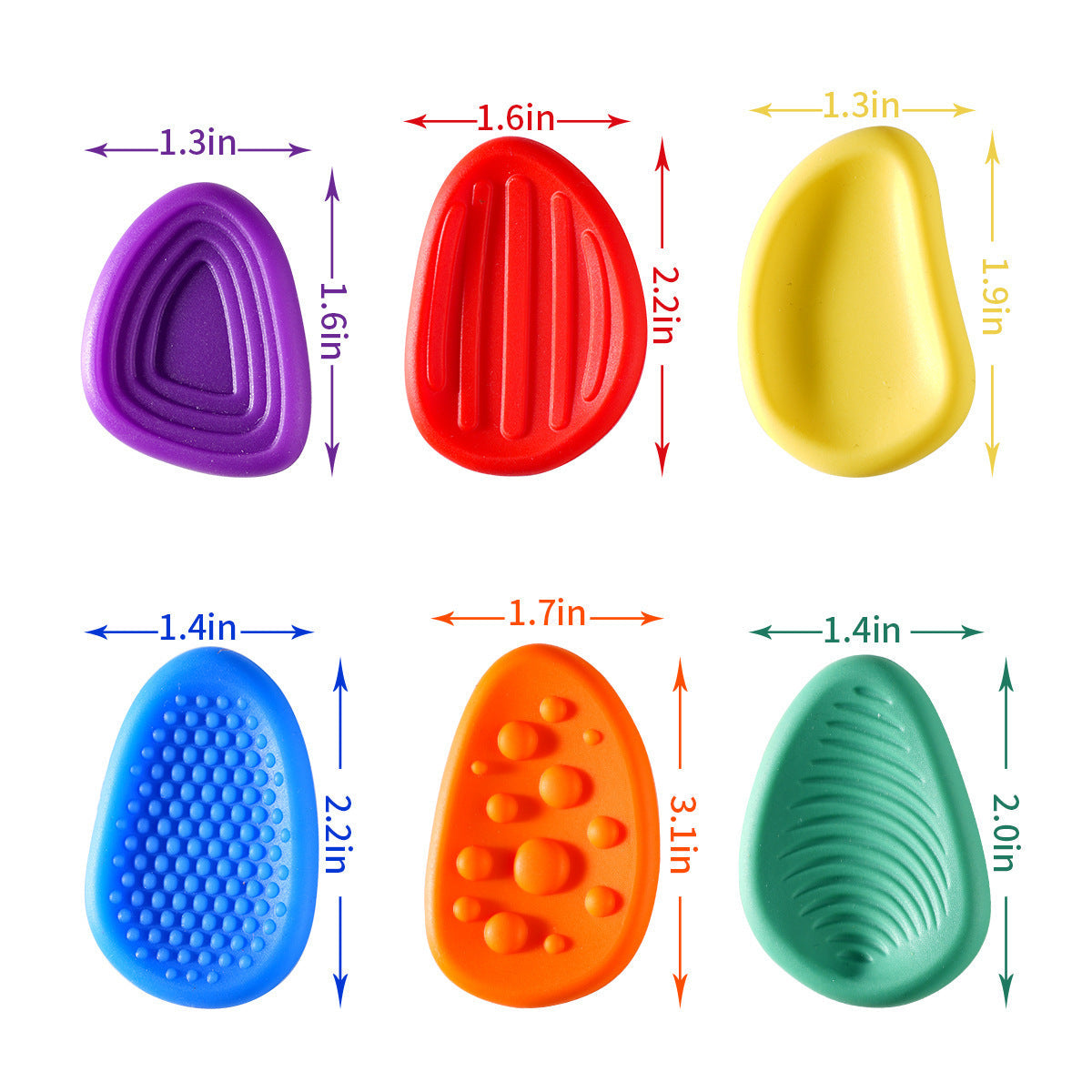 Cross-border New Fidget Toys Silicone Sensory Stone Children's Decompression Toy Soft Silicone Texture Worry Stone