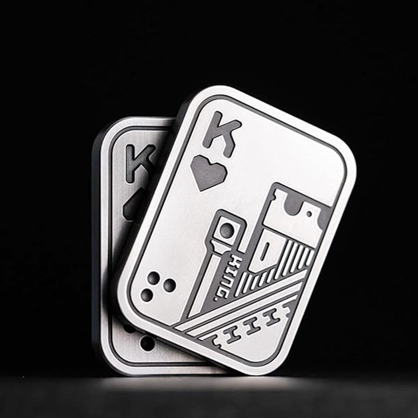 Triangular Rotating Card Pusher Edc Three-Ring Snap Coin Snap Card Hand-Push Sound Coin Stress-Relief Handheld Toy Ppb