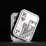 Triangular Rotating Card Pusher Edc Three-Ring Snap Coin Snap Card Hand-Push Sound Coin Stress-Relief Handheld Toy Ppb