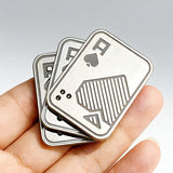 Triangular Rotating Card Pusher Edc Three-Ring Snap Coin Snap Card Hand-Push Sound Coin Stress-Relief Handheld Toy Ppb