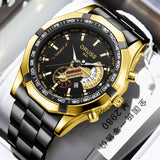 genuine goods Automatic Watch 2022 New Luminous Waterproof Calendar Business Men's Watch Large Dial Hollow Watch