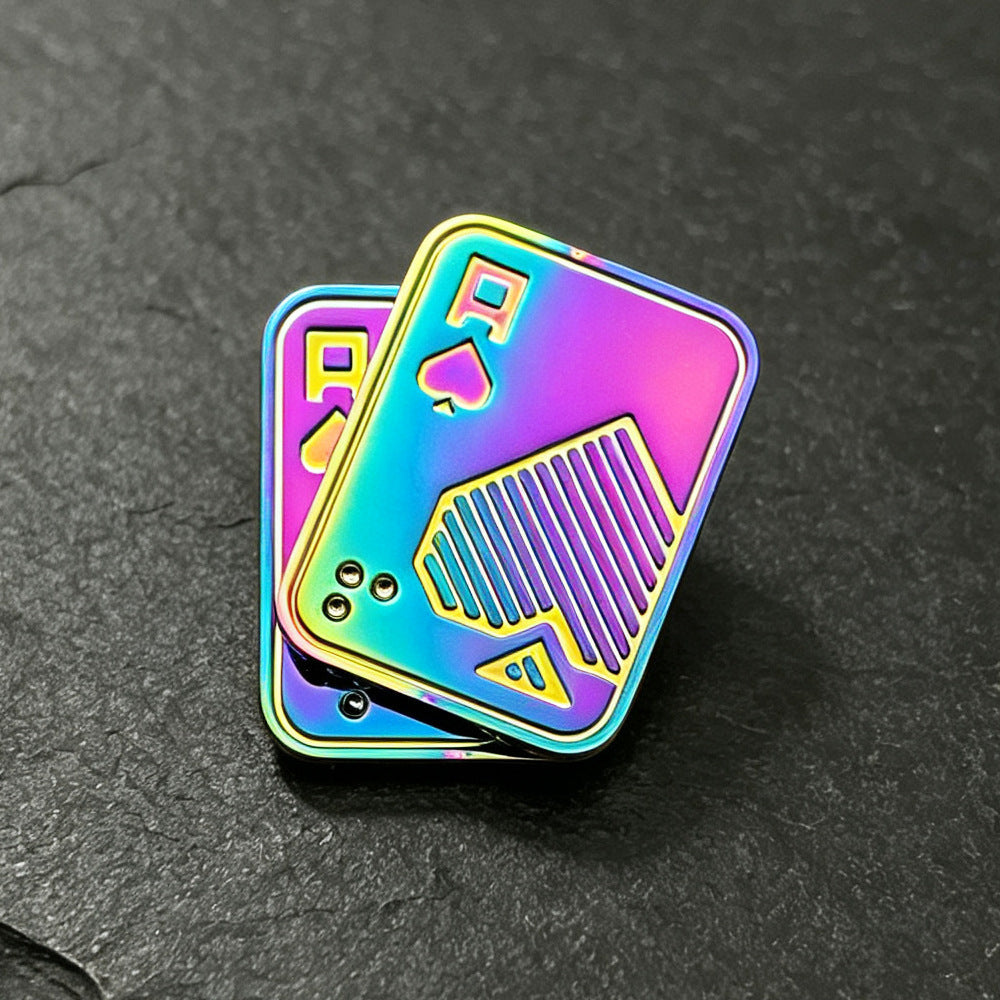 Triangular Rotating Card Pusher Edc Three-Ring Snap Coin Snap Card Hand-Push Sound Coin Stress-Relief Handheld Toy Ppb