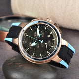New AliExpress WIS foreign trade men's 6-hand silicone strap quartz watch TT chronograph from the source manufacturer
