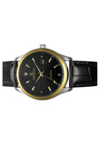 OSHRZO Men's Quartz Watch – Retro Leather Strap Timepiece with Calendar