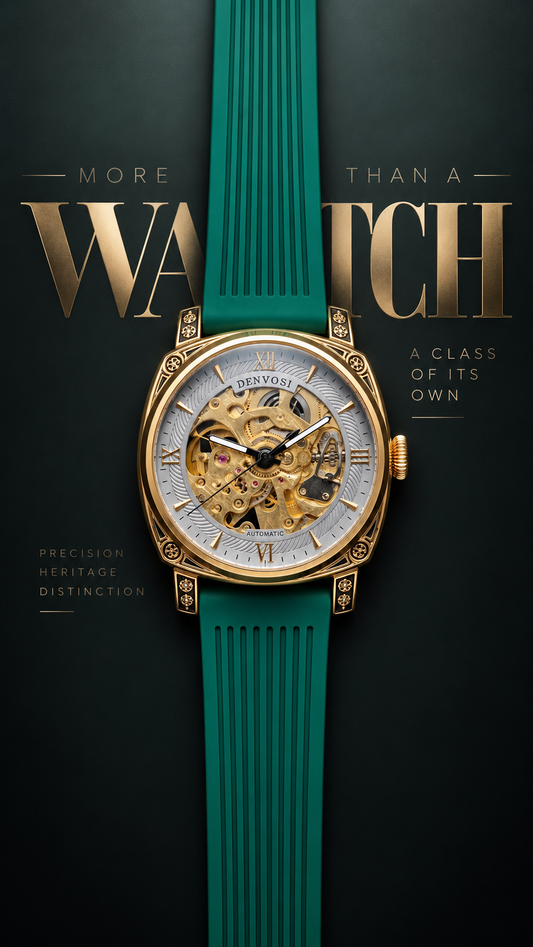 Men's Retro Square Hollow Automatic Mechanical Watch