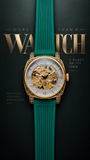 Men's Retro Square Hollow Automatic Mechanical Watch